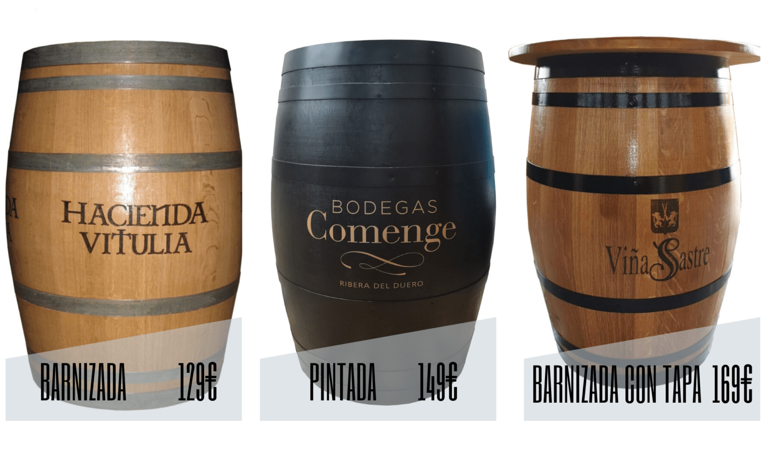 Mesa barrica exterior Promociones Tonelería Duero Mesa barrica exterior Promociones Tonelería Duero